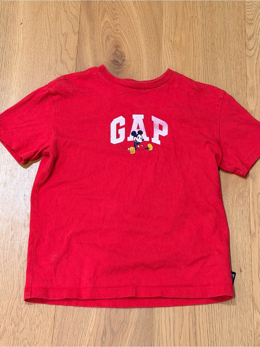 Disney Red GAP Mickey Mouse Short Sleeve Tee